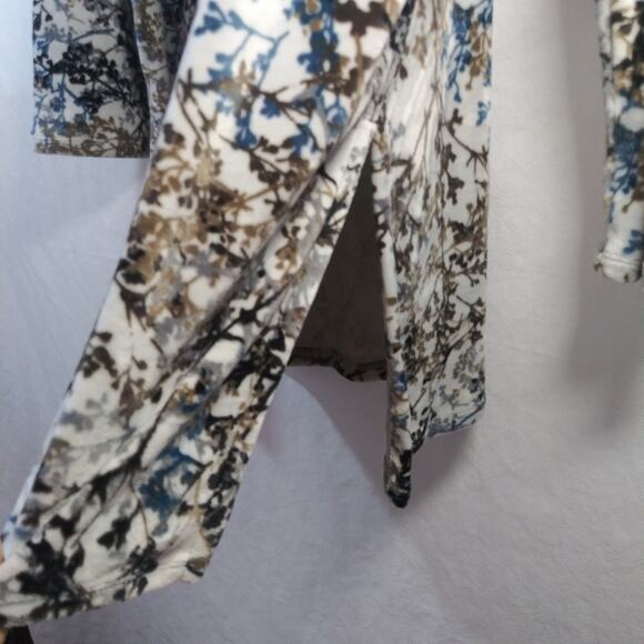 Pure J. Jill "Zinc Calm Vines" Velour Tunic Top XL Cream/Brown Size L - Picture 7 of 9